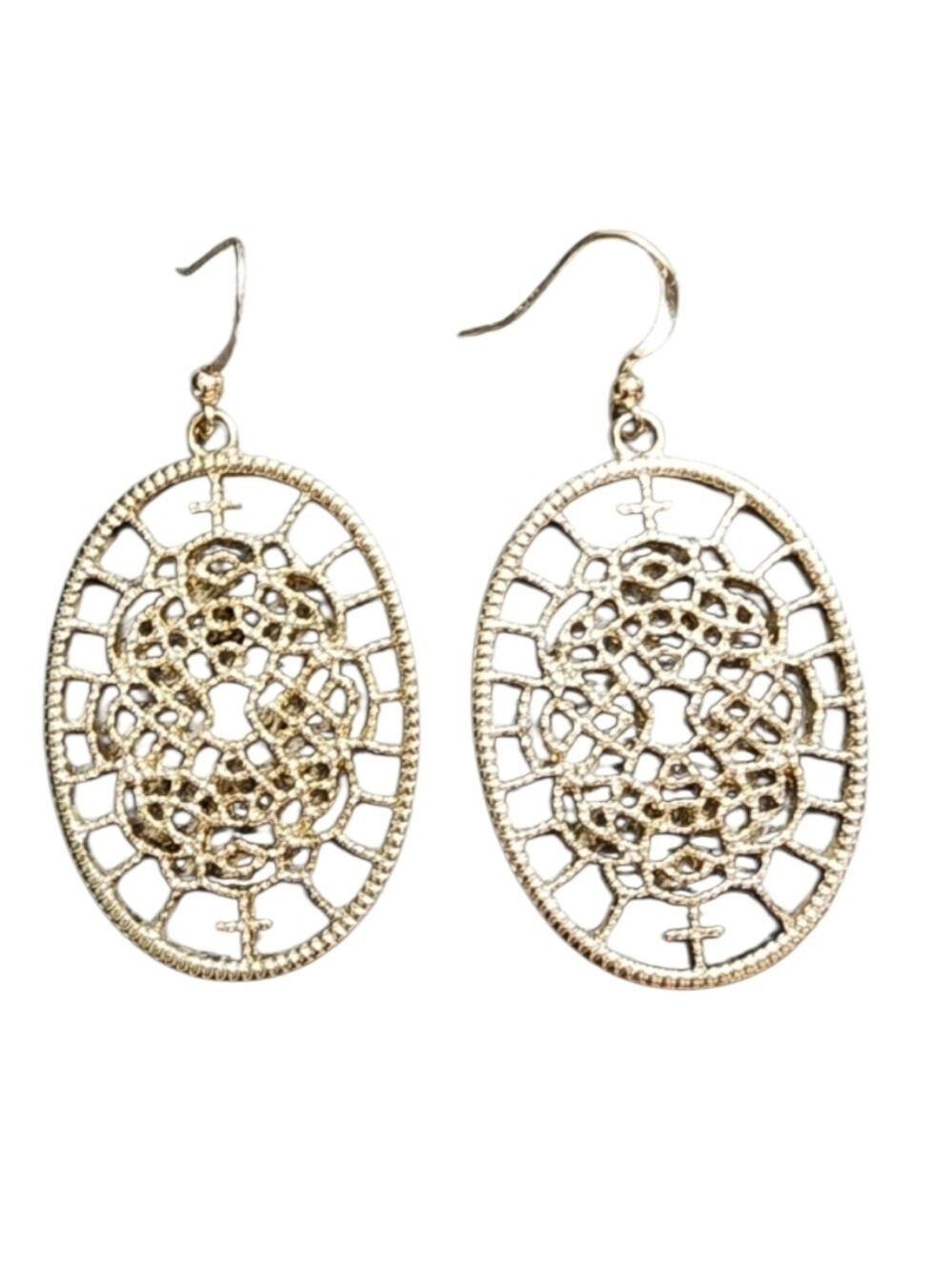 Elegant Goldtone Filigree Earrings
